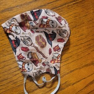 Wizard-Themed Face Mask with Cartoon Print